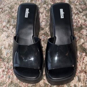 Melissa Posh Black Slide Sandals